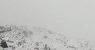 Χιονίζει ξανά στα ορεινά της Λευκάδας