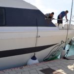 Η πρώτη προσέγγιση του πλοίου Azimut στη Λευκάδα