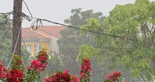 Καταιγίδα αυτή την ώρα στην πόλη της Λευκάδας